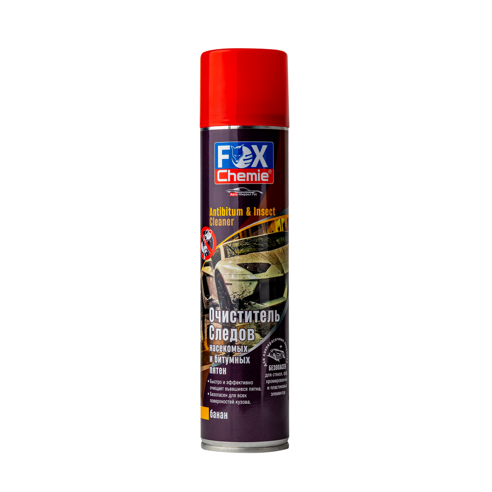 Fox Chemie LMF49 очиститель следов насекомых и битумных пятен с ароматом банана 400 мл