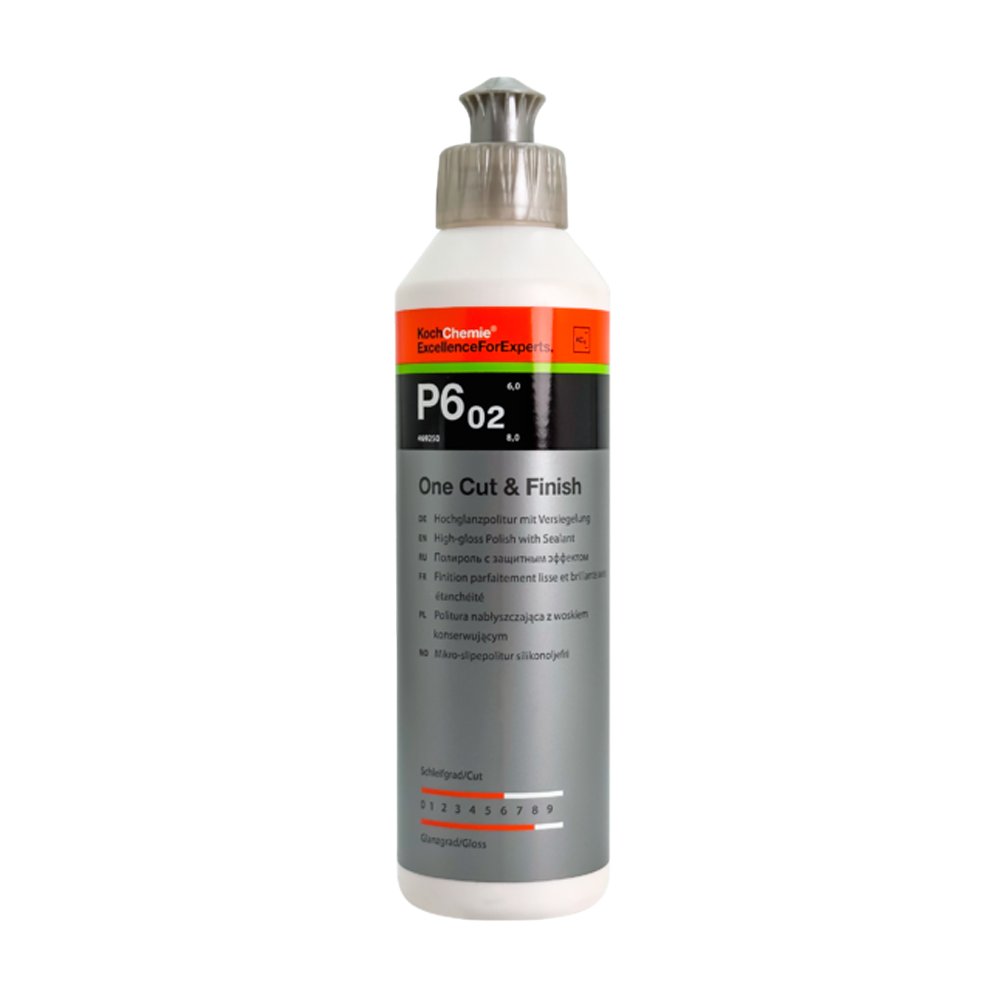 Koch Chemie P6 02 One Cut & Finish высокоглянцевая полировальная паста с герметизирующим эффектом, 250 мл